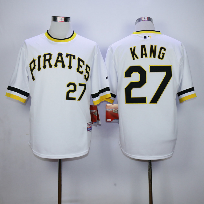 Men Pittsburgh Pirates #27 Kang White MLB Jerseys->pittsburgh pirates->MLB Jersey